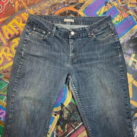 Riders by Lee Bootcut Jeans, No Gap Waist, Size 16M, Medium Wash, Made in Mexico - Picture 2 of 10